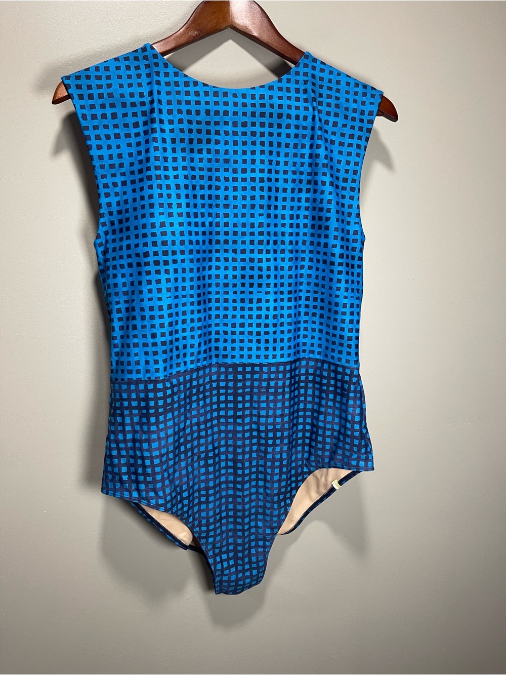 Summersalt  Blue Patterned Trim One-Piece Swimsuit size 16